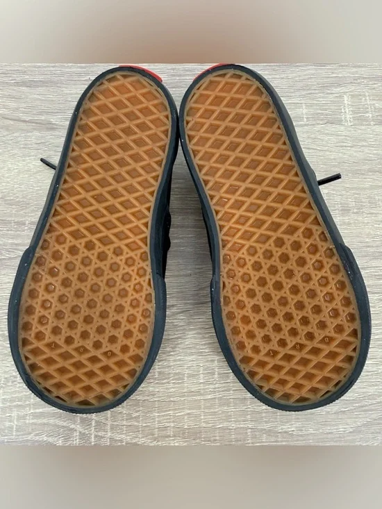 Vans Authentic Toddler Size 7.5 Shoes Black Canvas Low Top Sneakers Unisex Boys - Picture 4 of 10